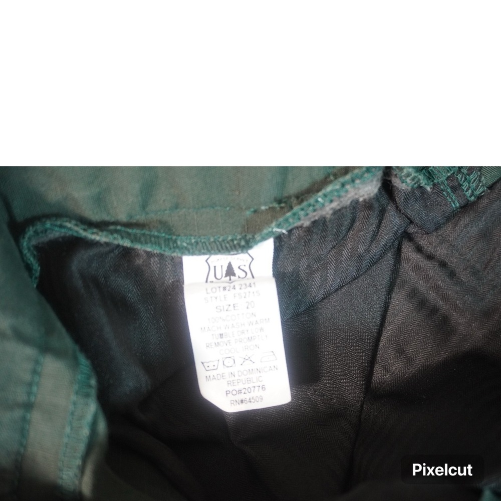 USDA Forest Service Cargo Pants Womens 20 Olive Green Cotton Utility Pockets - Picture 11 of 16